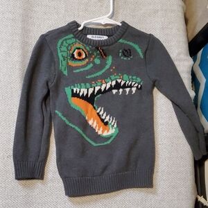Old Navy Kids T-Rex Graphic Sweater - Dark Gray